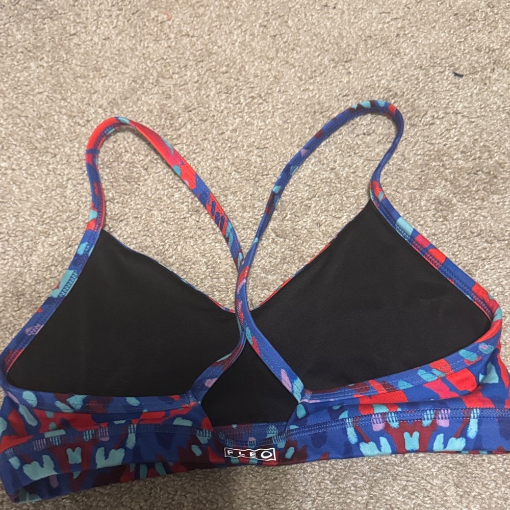 Fleo Red and Blue Sports Bra - Picture 2 of 2
